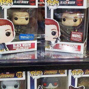 BLACK  WIDOW FUNKO POPS 609 AND 619